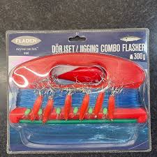 Fladen 300g Jigging Mackerel And Pollock  Set 6 Hooks & 3 Spoons