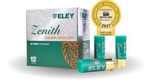 Eley Zenith 12 Guage Copper Coated 36g 5's70mm Fiber Wad Cartridge