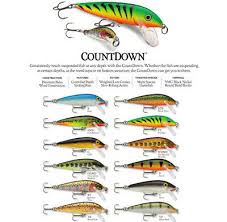 Rapala CD-5 Countdown Sinking 5cm /5g Trout/Wild Brown Trout/Salmon/Perch Fishing Lures Various Colours