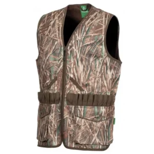 TREELAND Waterfowl  Hunting  Camo Sleevless jacket with Large Rear Game Pocket