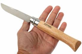Opinel No. 12 Pocket Knife, Carbon Steel, Blade Length 12 cm