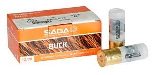 Saga Buck Shot 12 Guage Cartridge 70mm In Length 10/Box