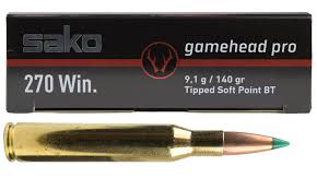 Sako Gamehead Pro .270 140g Tipped Soft Point 20 Rounds/Box