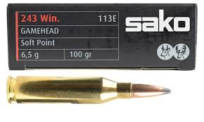 Sako  Gamehead 243 Win.  100gr Soft Point 20 Rounds/Box