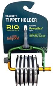 Rio Headgate Tippet Holder (Includes 5 Spools of Powerflex Tippet)