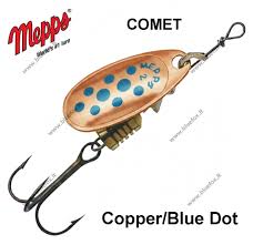 Mepps Comet Decoree Copper Blade   Blue Spot Size 3